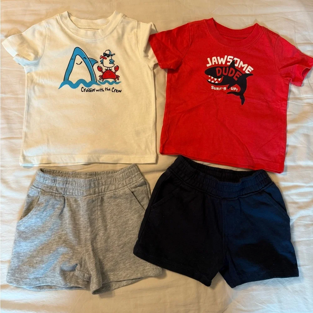 12M Boy summer bundle with T-shirts and shorts sets - Picture 6 of 10